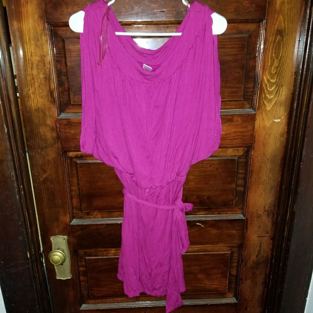Pink long tunic/dress top